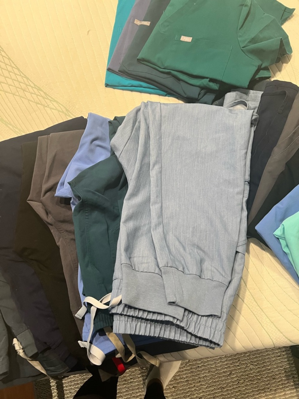 Light Blue Drawstring Jogger Pants